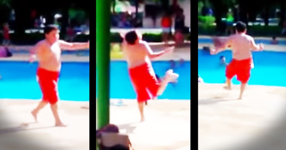 This Young Boy's Pool Side Dance Will Make Your Summer.