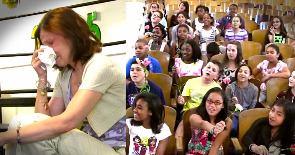 School Choir Will Bring You To Tears Singing For Their Teacher Fighting Cancer