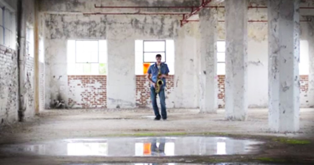 He Started Playing A Saxophone In An Empty Warehouse...CHILLS