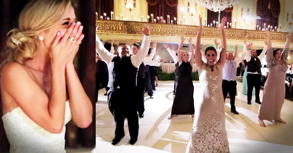 The Bride And Groom Just Got The BEST Surprise...A Flash Mob!
