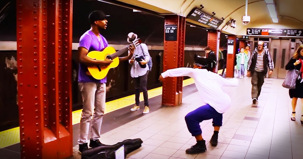 A Dancer And Street Musician Collide In Beautiful Subway Performance