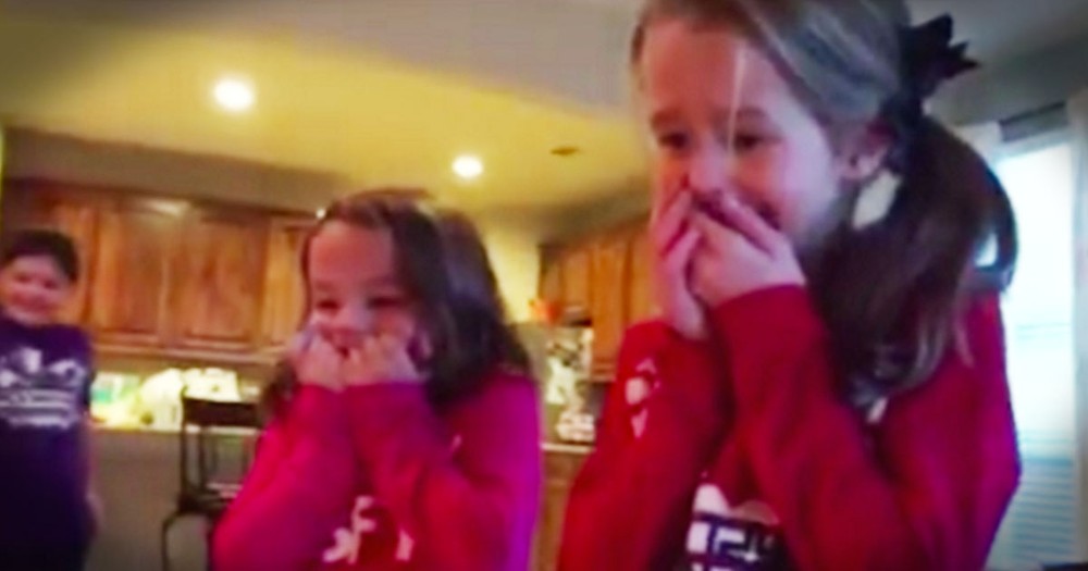 Sisters Surprised By Adopted Baby Brother Have Sweetest Reaction