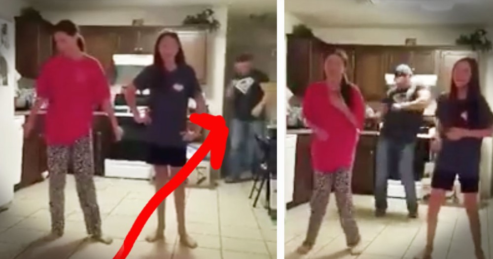 Dad's Dancing Photobomb Will Crack You Up
