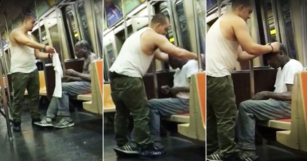 Man Gives A Stranger The Shirt Off His Back...Literally!