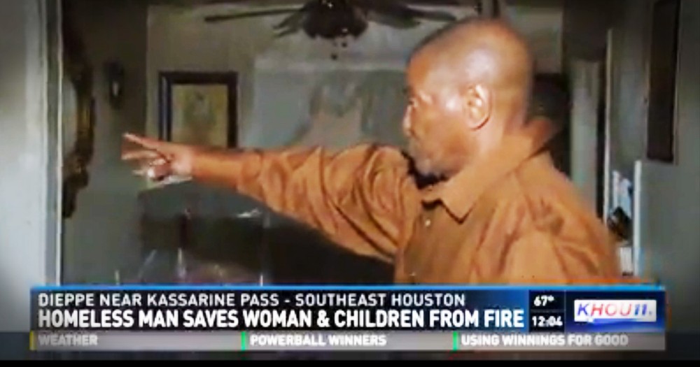 Homeless Man Saves Family From Fire After They Show Him True Kindness