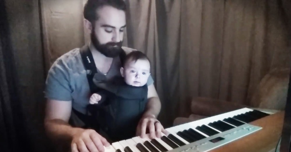 Sleepy Baby Is No Match For This Dad's Trick