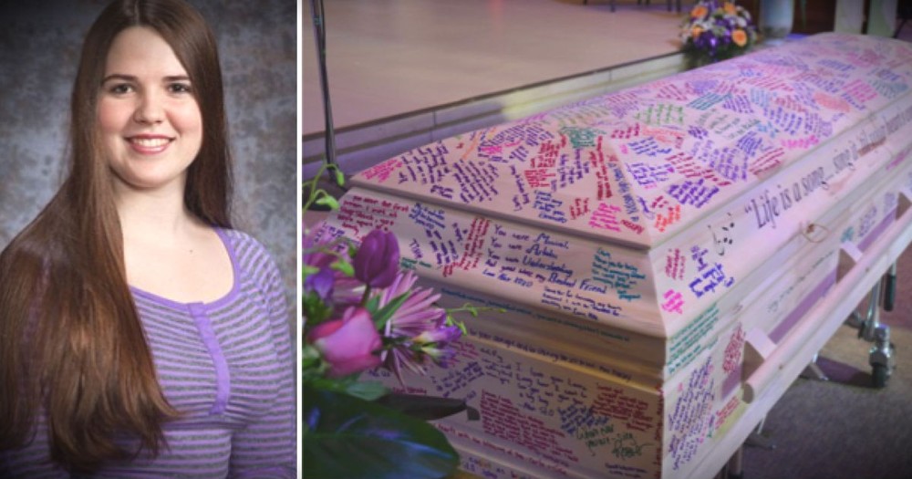 This Teen's Casket Is Covered In Writing For A Truly Touching Reason