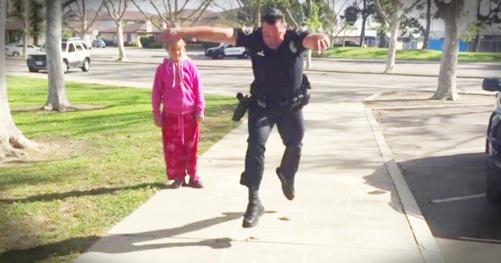 Police Officer's Hopscotch Act Of Kindness Will Make You Smile