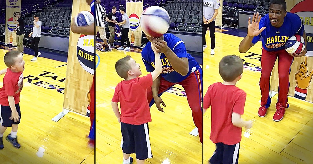 Boy's Reaction To A Basketball Trick Will Make You Smile