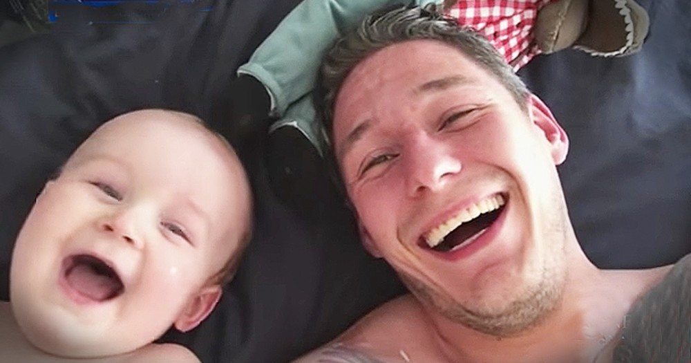 Giggling Baby Thinks His Dad Is Adorable