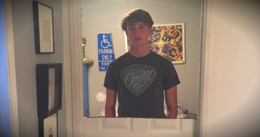 Fed Up Dad Gets Creative To Punish Rude Son For Slamming Door