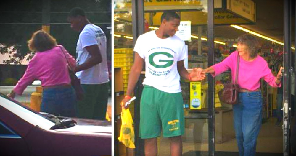 Teen Jumps In To Help An Elderly Woman Struggling At The Dollar Store