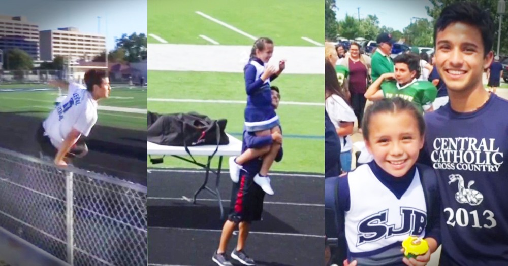 High School Senior Stepped In For A Little Girl's Hero Dad And Everybody's Smiling