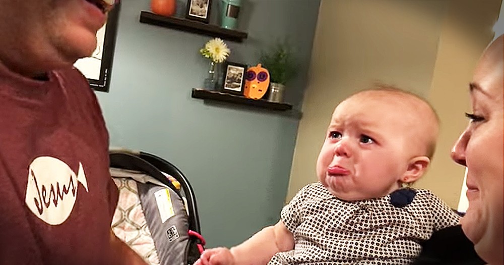 Little Baby Is Adorably Jealous When Daddy Kisses Mommy