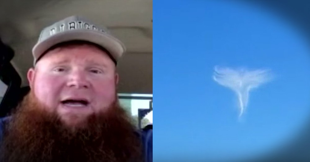 Man Records Incredible Angel In The Sky