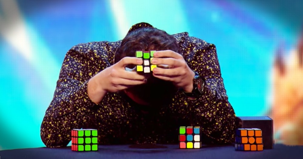 Man Solves 3 Rubiks Cubes Blindfolded And Stuns The Judges