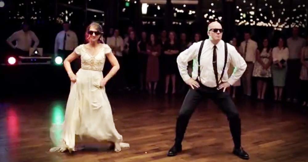 Father And Daughter Surprise Wedding Guests With Epic Dance