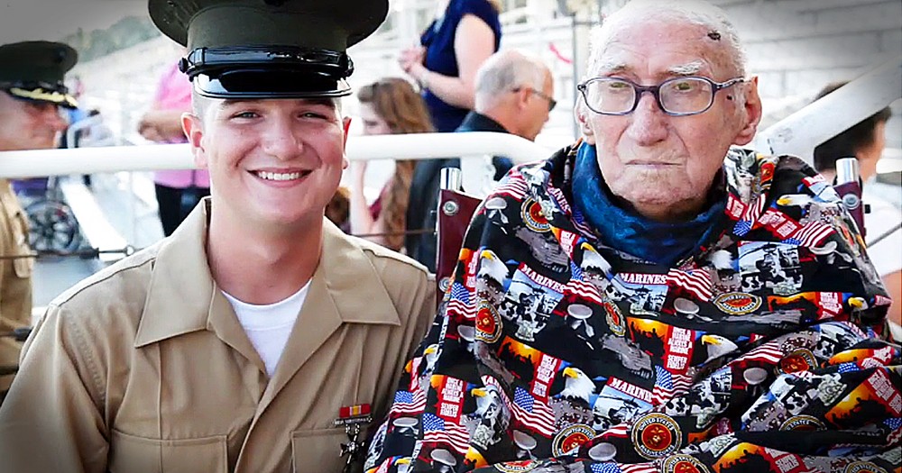 94-Year-Old Veteran With 2 Weeks Left To Live Sees Marine Grandson Graduate