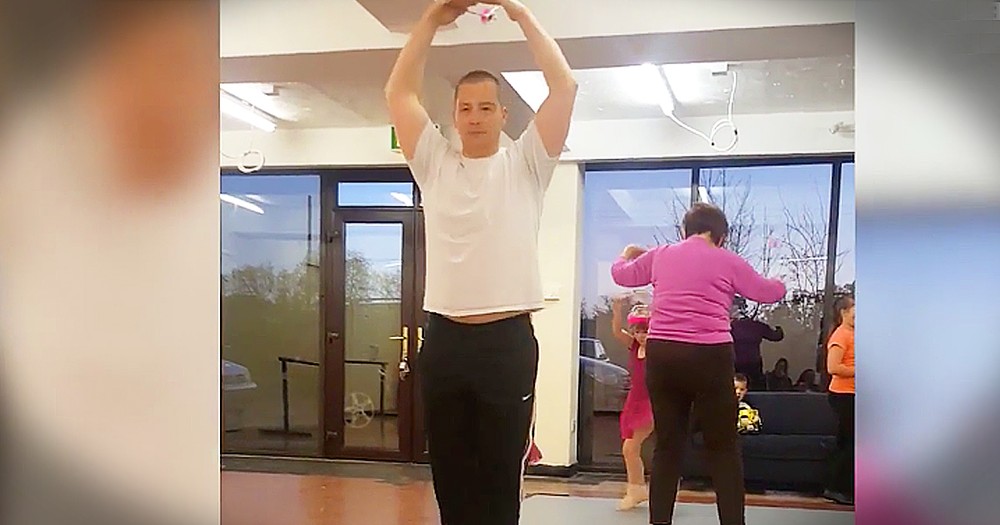 Military Dad Joins His Daughter For Ballet Class