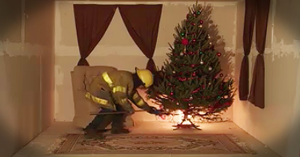 Simulation Warns How Dangerous A Christmas Tree Fire Can Be