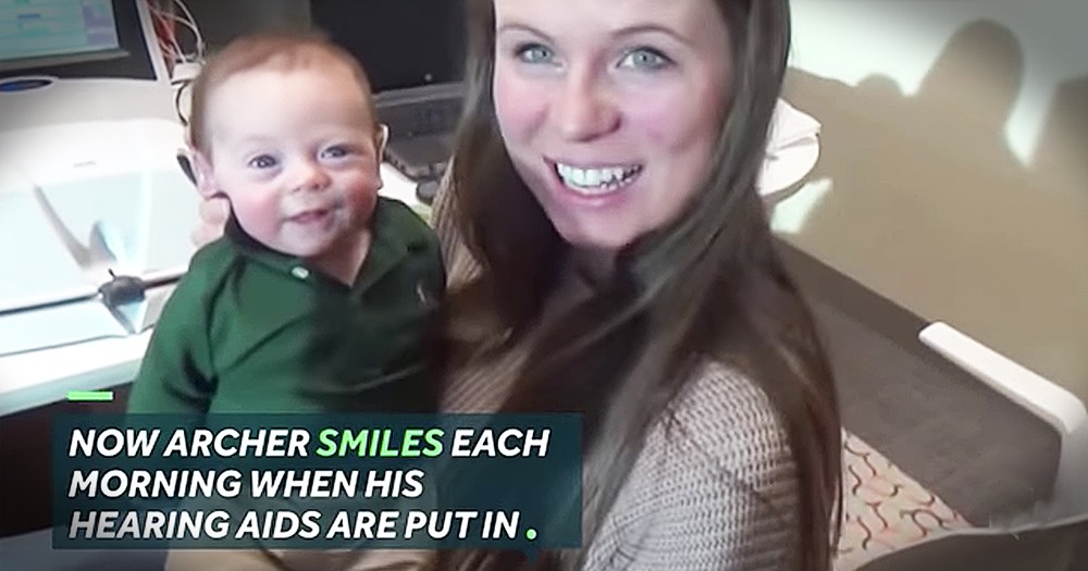 Sweet Baby Boy Hears His Parent's Voice For The First Time