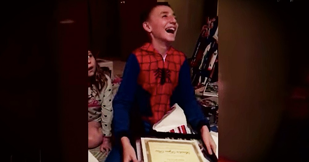 11-Year-Old Is Moved To Tears After Opening Present From His Step-Dad