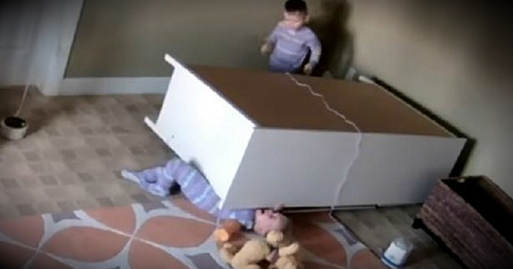 Toddler Miraculously Saves Brother From Fallen Dresser
