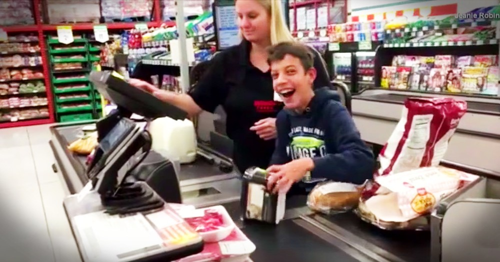 Cashier Makes The Day Of A Boy With Cerebral Palsy In The Most Adorable Way