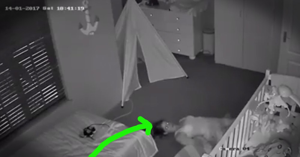 Mom Hilariously Sneaks Out Of Her Baby's Room After Getting Him Down