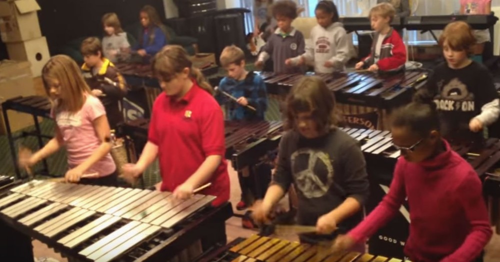 Kids Percussion Group Amazes With This Classic Song