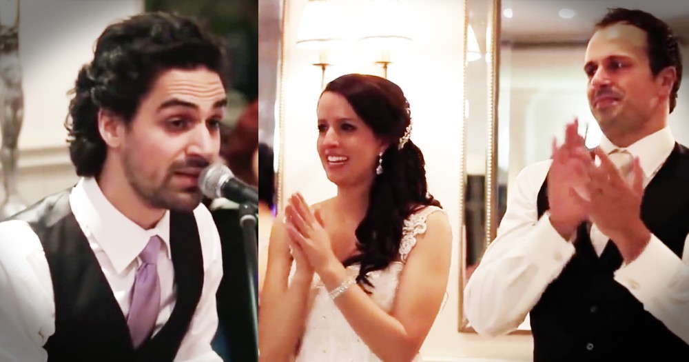 Bride And Groom Left In Tears As His Brother Sings The Most Touching Best Man Speech 