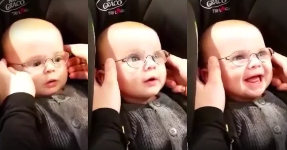 Baby Getting His First Glasses Gets To See His Momma For The First Time