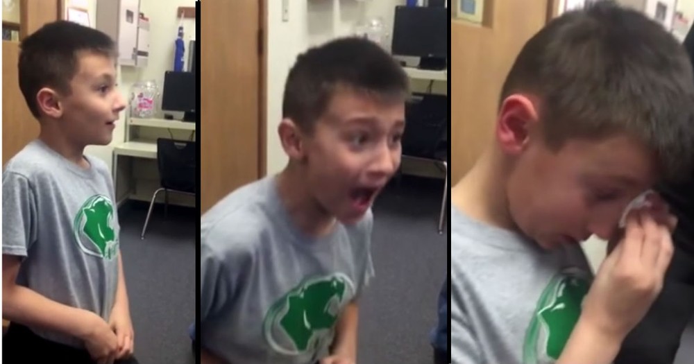 Little Boy Finds Out He's Gonna Be A Big Brother 