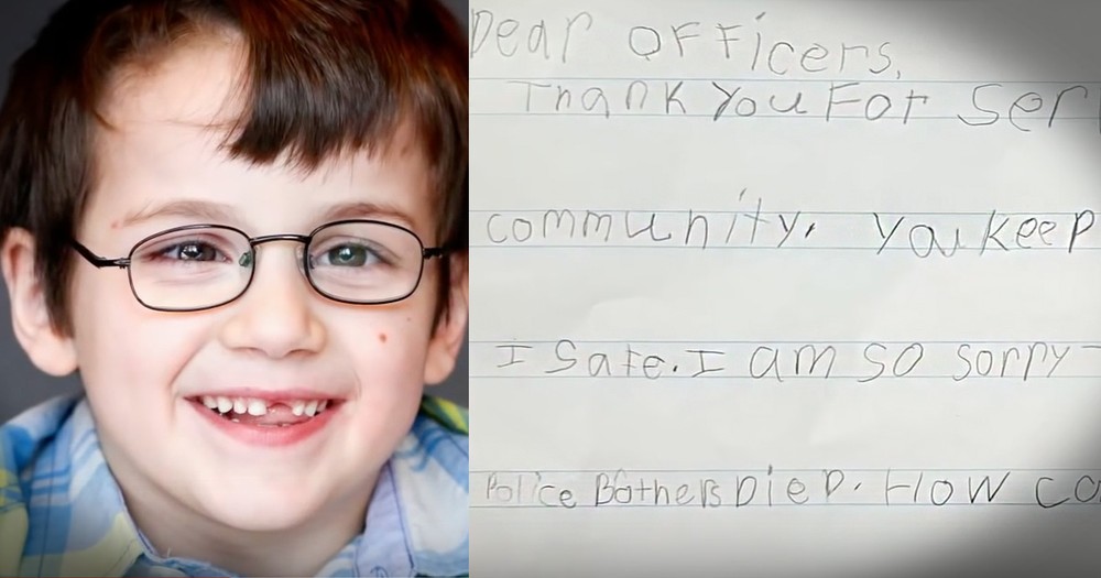 When This 7-Year-Old Heard An Officer Died He Wrote A Letter That'll Warm Your Heart