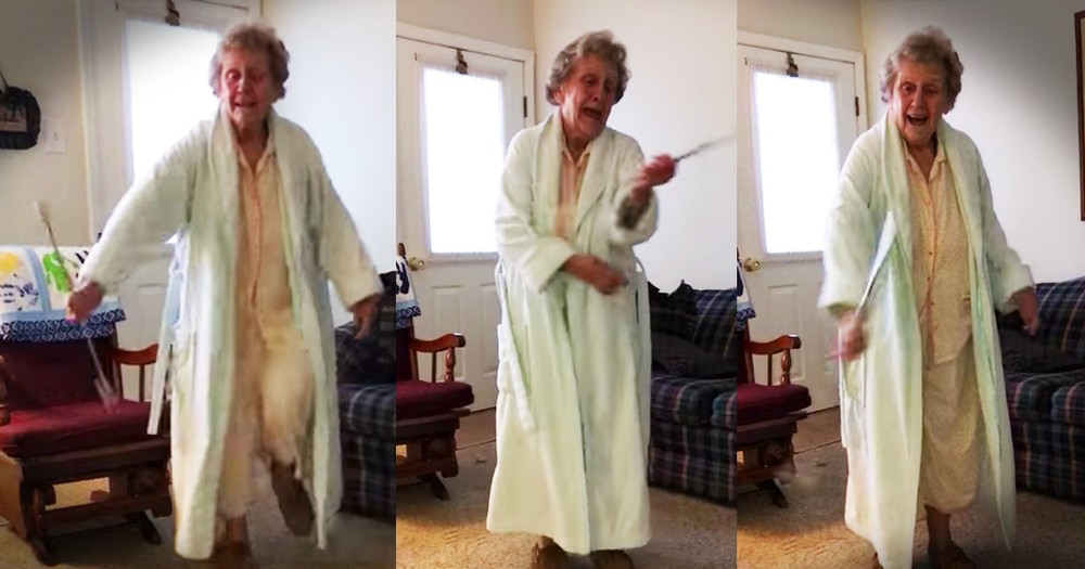 87-Year-Old Granny Was A Majorette And It Turns Out She's Still Got It