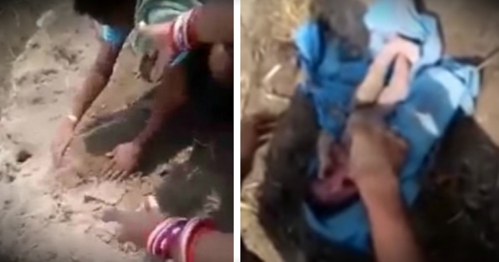 Newborn Baby Girl Gets Rescued After Parents Buried Her Alive