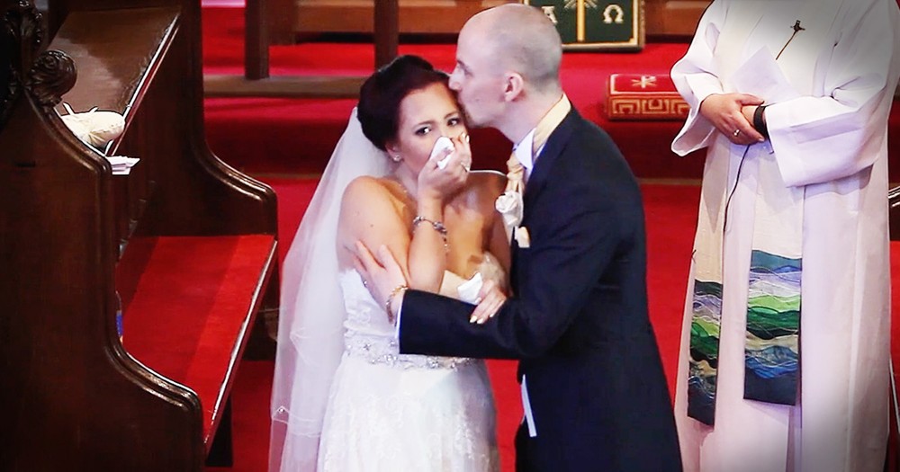 Bride Hears The Voices Of Children Turns And Bursts Into Tears