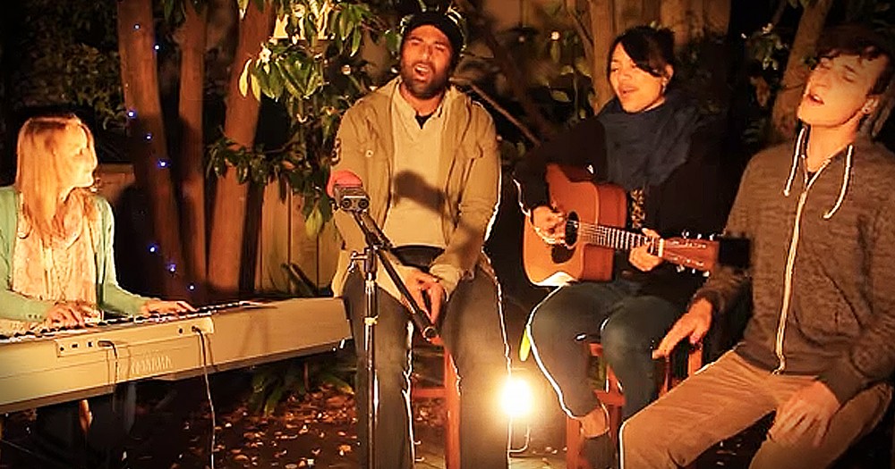 Friends Beautifully Worship The Lord Singing 'How He Loves' On The Porch