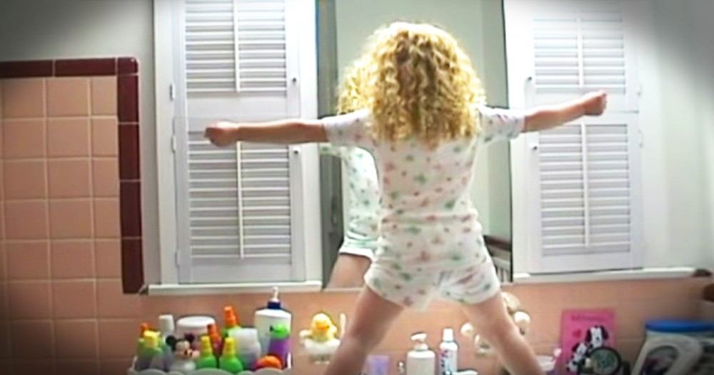 Little Girl Celebrates Life With Adorable Pep Talk In The Mirror