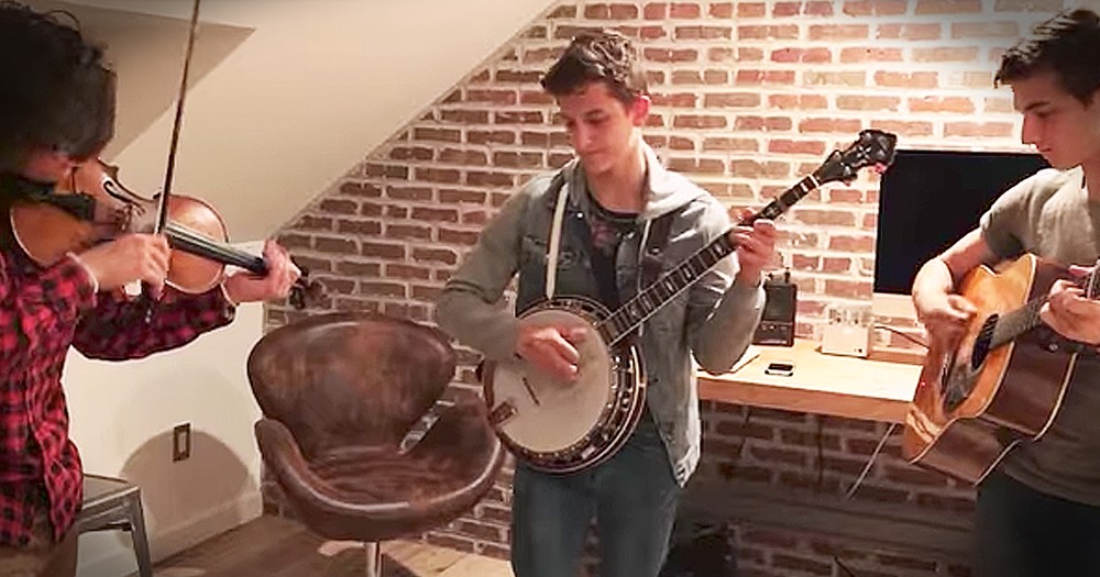 3 Brothers Play Amazing Bluegrass Jams In Their Bedroom