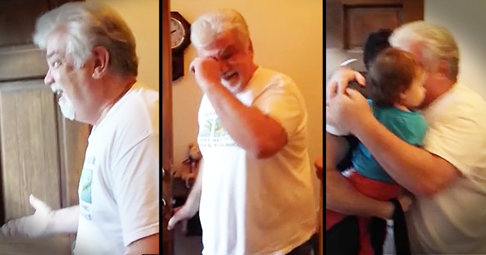 Grandpa Tears Up When He Meets His First Granddaughter