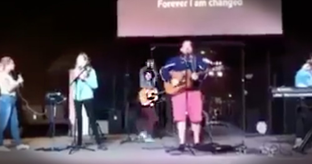 Worship Guitarist Gets Hilariously Moved By The Spirit