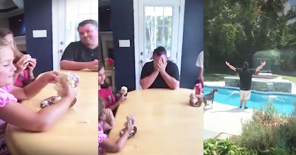 Dad's Hysterical Reaction To News Of Fifth Daughter