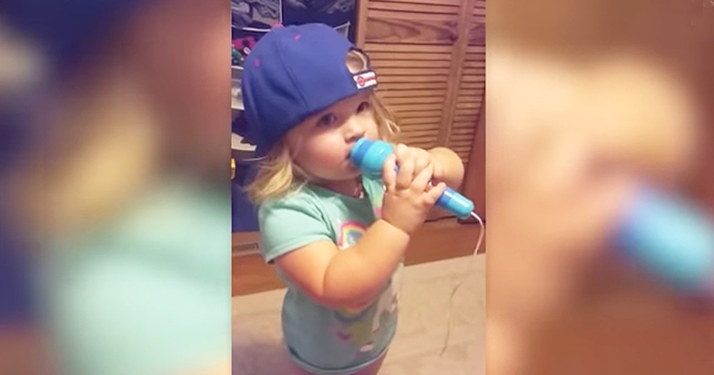 Adorable 2-Year-Old Sings The National Anthem