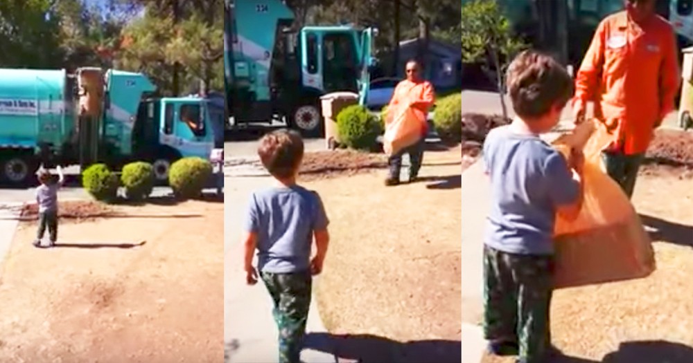 Autistic Boy Receives Unexpected Gift From Garbage Man