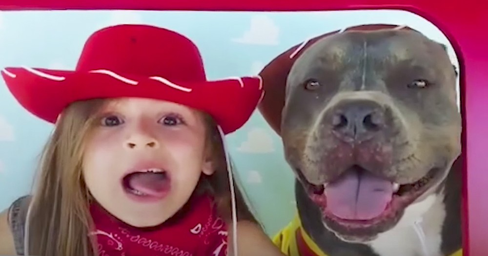Little Girl Sings 'You've Got A Friend In Me' To Her Pit Bull