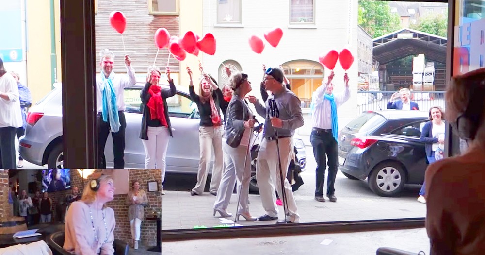 Epically Orchestrated Sidewalk Proposal Flash Mob
