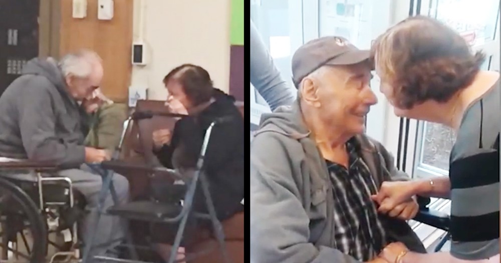 Elderly Couple's Heartfelt Reunion After Being Forced To Live Separately