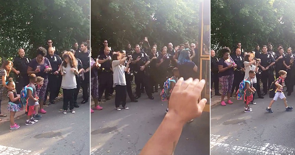 Son Of Fallen Cop Gets Back To School Send Off From Police Officers