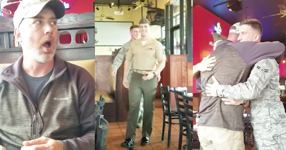 Dad Tears Up Over Soldier Sons Surprise Birthday Homecoming